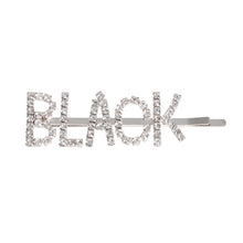 Load image into Gallery viewer, Silver BLACK Sparkle Hair Pin
