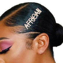 Cargar imagen en el visor de la galería, Gold AFRICAN Sparkle Hair Pin
