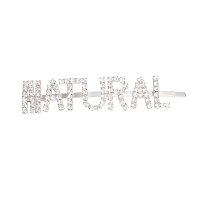 Silver NATURAL Sparkle Hair Pin