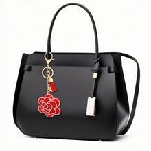 Cargar imagen en el visor de la galería, Red Flower Keychain Clip
