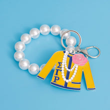 Load image into Gallery viewer, Yellow Blue Sorority Keychain
