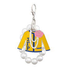 Load image into Gallery viewer, Yellow Blue Sorority Keychain
