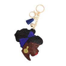 Load image into Gallery viewer, Blue Headband Woman Keychain
