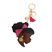 Cargar imagen en el visor de la galería, Pink Headband Woman Keychain
