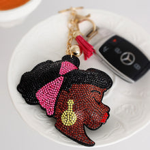 Cargar imagen en el visor de la galería, Pink Headband Woman Keychain
