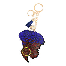 Cargar imagen en el visor de la galería, Blue Hair Woman Keychain
