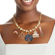 Load image into Gallery viewer, Gold Melanin Poppin Charm Chain
