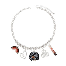 Load image into Gallery viewer, Silver Melanin Poppin Charm Chain
