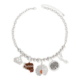 Silver Queen Afro Charm Chain