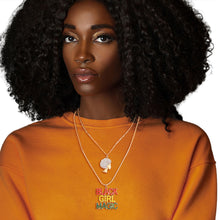 Load image into Gallery viewer, Multi Color Double Chain Black Girl Magic Necklace
