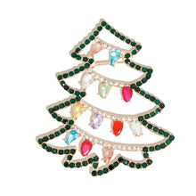 Load image into Gallery viewer, Brooch Gold Xmas Tree Bling Pin for Women

