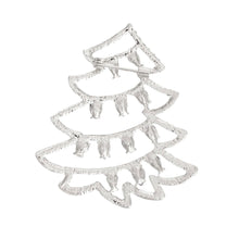 Load image into Gallery viewer, Brooch Silver Xmas Tree Bling Pin for Women
