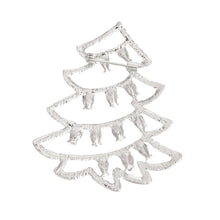 Cargar imagen en el visor de la galería, Brooch Silver Xmas Tree Bling Pin for Women
