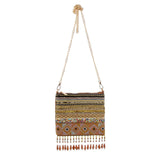 Brown Boho Beaded Crossbody
