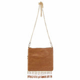 Brown Boho Beaded Crossbody