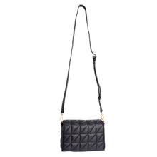 Load image into Gallery viewer, Black Quilted Boxy Crossbody
