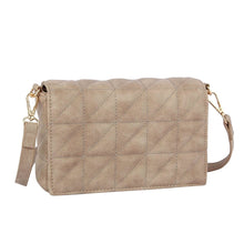 Load image into Gallery viewer, Light Brown Quilted Boxy Crossbody
