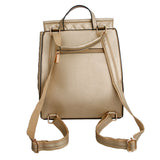 Gold Quilted Convertible Backpack