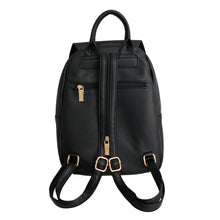 Load image into Gallery viewer, Black Flap Convertible Backpack Bag
