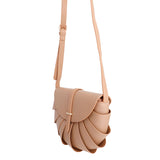 Light Brown Pleated Semicircle Crossbody