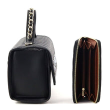Load image into Gallery viewer, Black HOT SEXY Quilted Satchel Set
