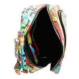 Multi Color Grafitti Trolley Sleeve Backpack