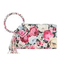 Load image into Gallery viewer, Light Blue Floral Bangle Clutch
