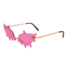 Load image into Gallery viewer, Purple Rimless Spike Sunglasses
