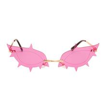 Load image into Gallery viewer, Purple Rimless Spike Sunglasses
