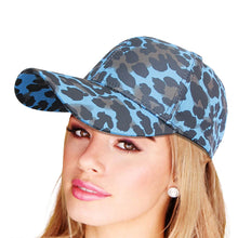 Load image into Gallery viewer, Blue Leopard Baseball Hat
