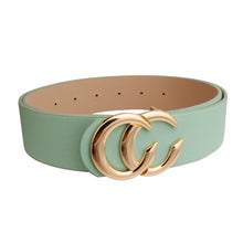 Load image into Gallery viewer, Minted Monogram Belt - Mint and Gold
