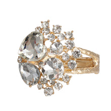 Load image into Gallery viewer, A Full Heart Crystal Gold Cuff

