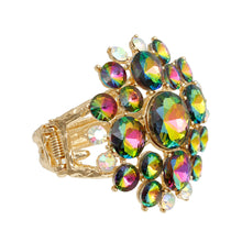 Load image into Gallery viewer, Pink Green Round CrystalChunky Cuff
