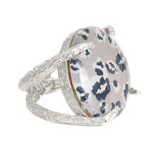 Load image into Gallery viewer, Gray Round Leopard Cuff
