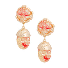 Load image into Gallery viewer, Drop Pink Gold Medium Statement Earrings for Women

