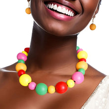 Load image into Gallery viewer, Rainbow Wood Necklace

