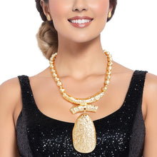 Load image into Gallery viewer, Pendant Necklace Bead Gold Teardrop Set for Women
