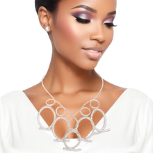 Load image into Gallery viewer, Necklace Silver Looped Cable Collar for Women
