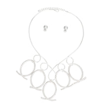 Load image into Gallery viewer, Necklace Silver Looped Cable Collar for Women
