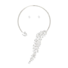 Load image into Gallery viewer, Necklace Silver Crystal Drop Choker for Women

