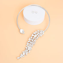 Load image into Gallery viewer, Necklace Silver Crystal Drop Choker for Women

