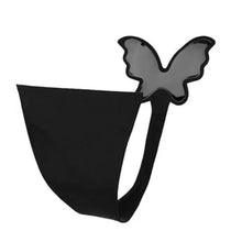 Cargar imagen en el visor de la galería, Panty Black Medium Butterfly Thong for Women
