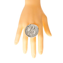 Load image into Gallery viewer, Silver Clear Oval Crystal Ring
