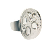 Load image into Gallery viewer, Silver Clear Oval Crystal Ring
