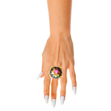 Load image into Gallery viewer, Pink Green Crystal Branch Ring

