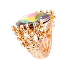 Load image into Gallery viewer, Pink Green Crystal Branch Ring
