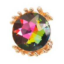Load image into Gallery viewer, Pink Green Crystal Branch Ring
