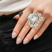 Cargar imagen en el visor de la galería, Gold Round Crystals Ring

