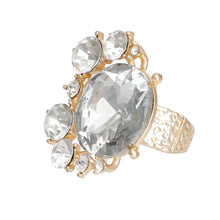 Cargar imagen en el visor de la galería, Gold Round Crystals Ring
