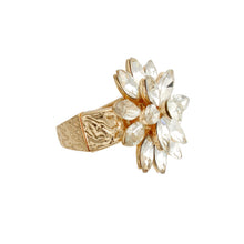 Load image into Gallery viewer, Gold Stacked Marquise Flower Ring
